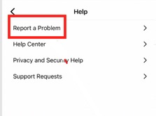 report problem insta