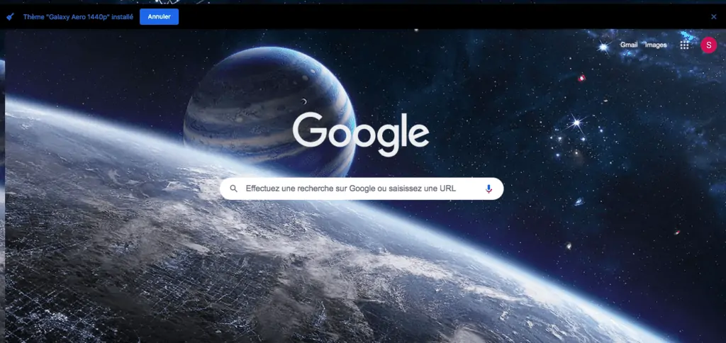 chrome personnalisé screenshot